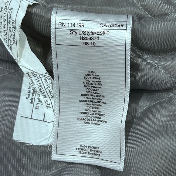 Quiksilver Kids Black Waxed Cotton Utility Bomber Jacket Size S (8–10) Boys - Picture 8 of 14